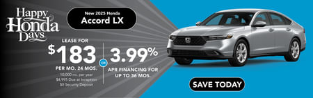 3.99% APR 2025 Honda Accord