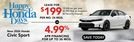 Lease Offer on 2026 Honda Civic 