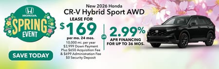 Especial de Finanzas de 2026 Honda CR-V Hybrid Sport