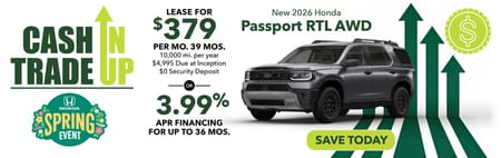 Lease 2026 Honda Passport RTL $379
