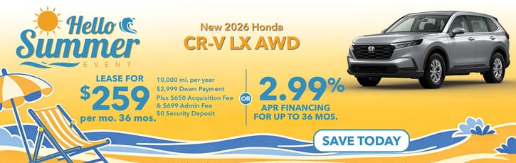 Lease 2026 Honda CR-V LX $259