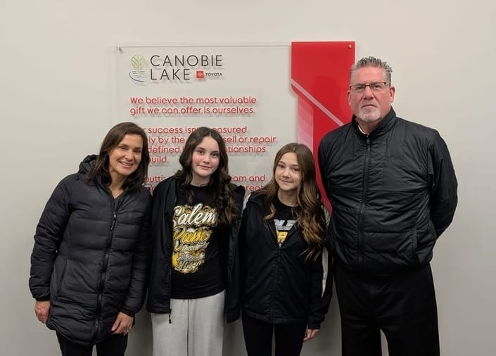 Banner of Salem Rams Cheerleaders donation.