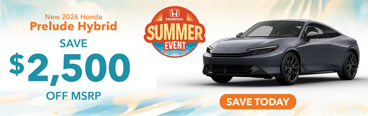 New 2026 Honda Prelude Purchase Offer $2,500 OFF MSRP