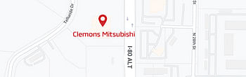map of Clemons Mitsubishi