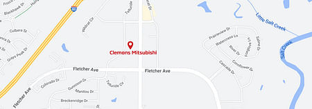 map of Clemons Mitsubishi