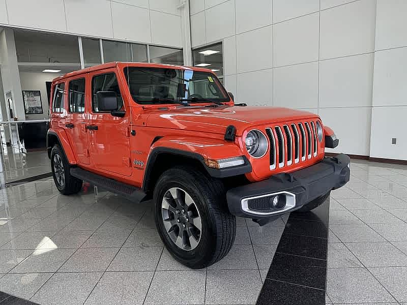 Used 2019 Jeep Wrangler Unlimited Sahara with VIN 1C4HJXEG1KW629698 for sale in Lincoln, NE