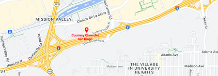 map of Courtesy Chevrolet San Diego