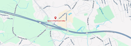 map of Nissan of Merrimack Valley
