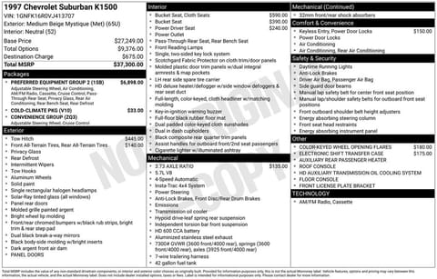 1 image of 1997 Chevrolet Suburban 1500 LS