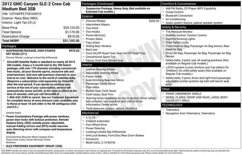 1 image of 2012 GMC Canyon SLE2