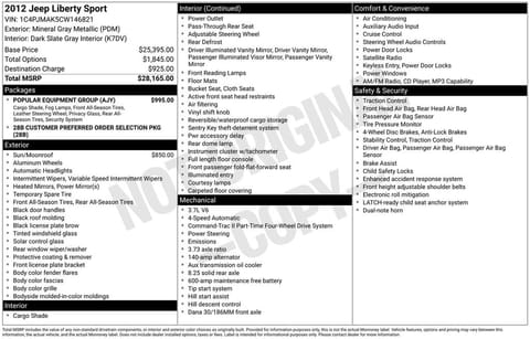 1 image of 2012 Jeep Liberty Sport