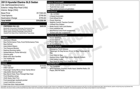 1 image of 2013 Hyundai Elantra GLS