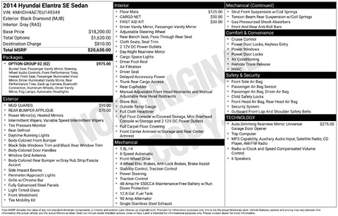 1 image of 2014 Hyundai Elantra SE