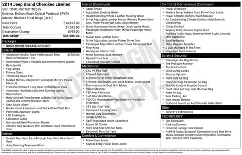 1 image of 2014 Jeep Grand Cherokee Limited
