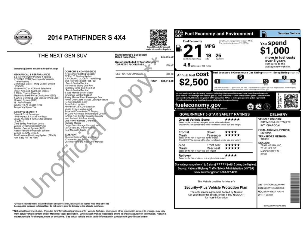 1 placeholder image of  2014 Nissan Pathfinder S