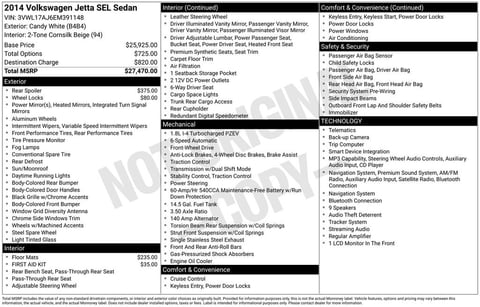 1 image of 2014 Volkswagen Jetta 1.8T SEL