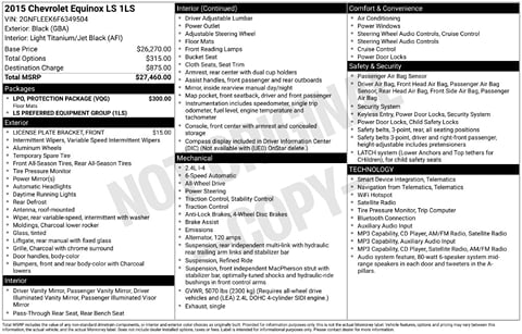 1 image of 2015 Chevrolet Equinox LS