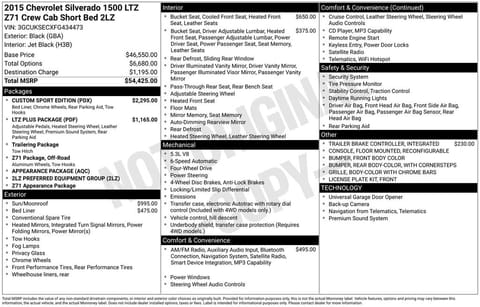 1 image of 2015 Chevrolet Silverado 1500 LTZ