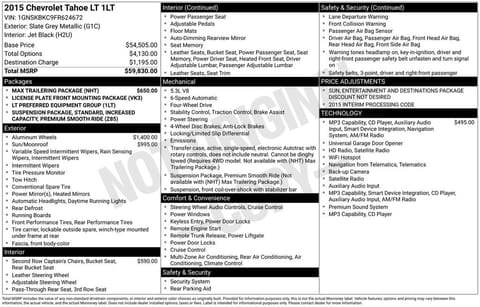 1 image of 2015 Chevrolet Tahoe LT