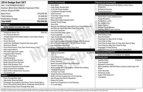 1 image of 2016 Dodge Dart SXT