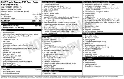 1 image of 2016 Toyota Tacoma TRD Sport