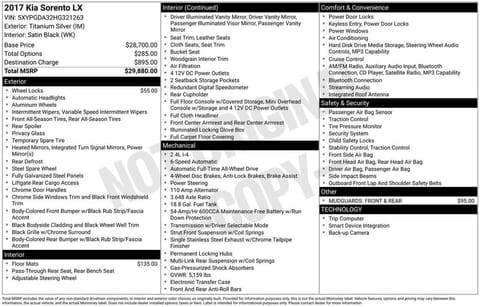 1 image of 2017 Kia Sorento LX