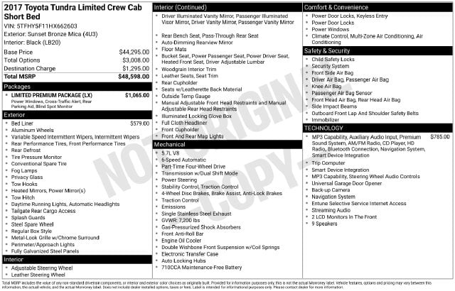 2 thumbnail image of  2017 Toyota Tundra Limited