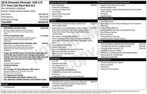 1 image of 2018 Chevrolet Silverado 1500 LTZ