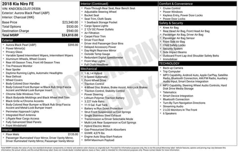 1 image of 2018 Kia Niro FE