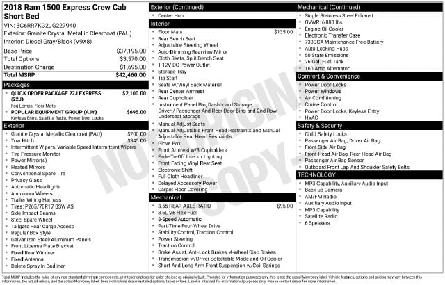 2 thumbnail image of  2018 Ram 1500 Express