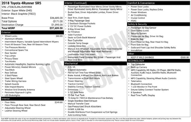 9 thumbnail image of  2018 Toyota 4Runner SR5