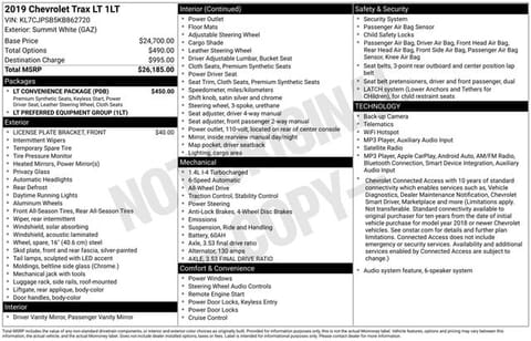 1 image of 2019 Chevrolet Trax LT