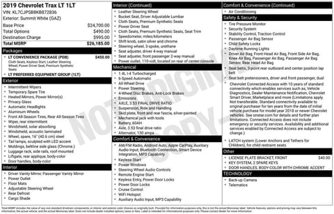 1 image of 2019 Chevrolet Trax LT