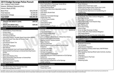 1 image of 2019 Dodge Durango Pursuit