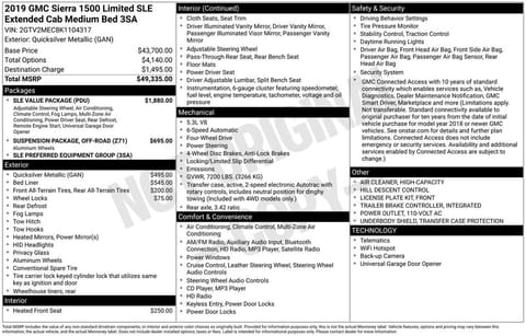 1 image of 2019 GMC Sierra 1500 Limited SLE