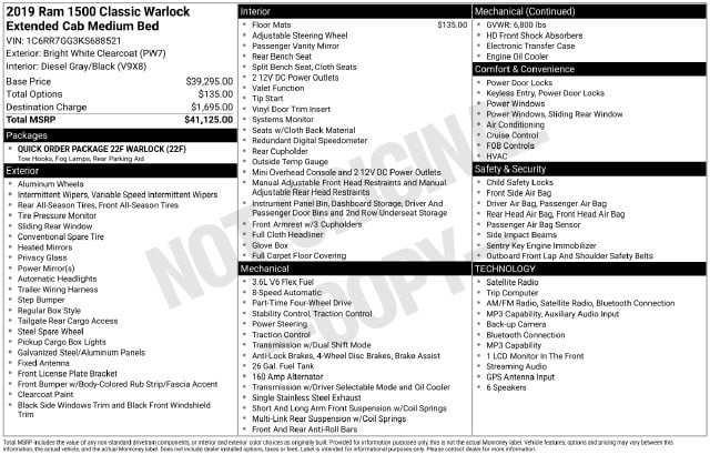 4 thumbnail image of  2019 Ram 1500 Classic Warlock