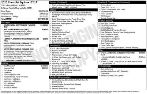 1 image of 2020 Chevrolet Equinox LT