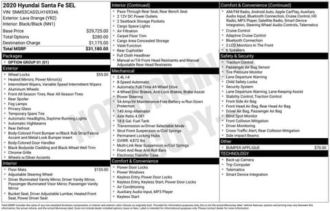 1 image of 2020 Hyundai Santa Fe SEL