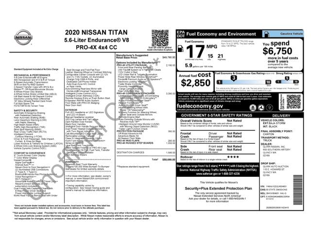 10 thumbnail image of  2020 Nissan Titan PRO-4X