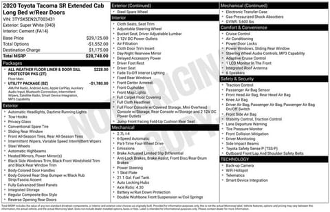 1 image of 2020 Toyota Tacoma SR