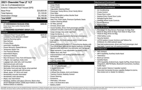 1 image of 2021 Chevrolet Trax LT