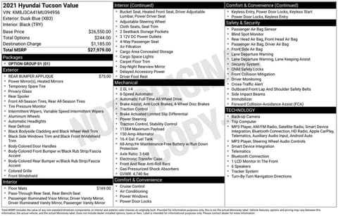 1 image of 2021 Hyundai Tucson Value
