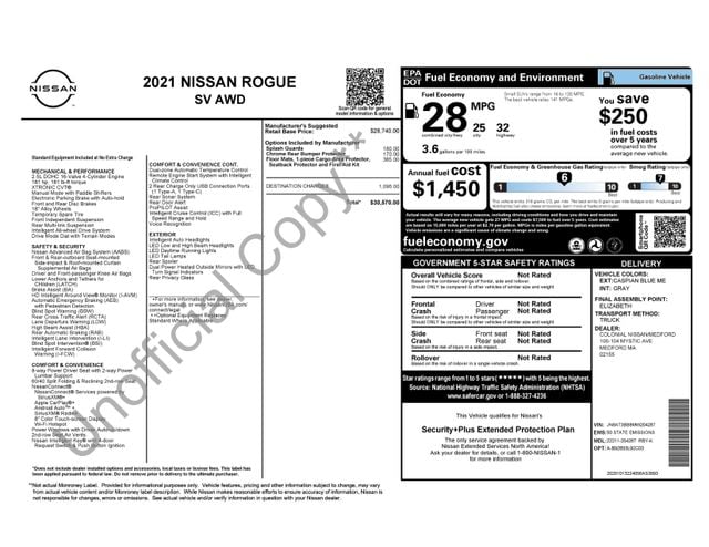 4 thumbnail image of  2021 Nissan Rogue SV