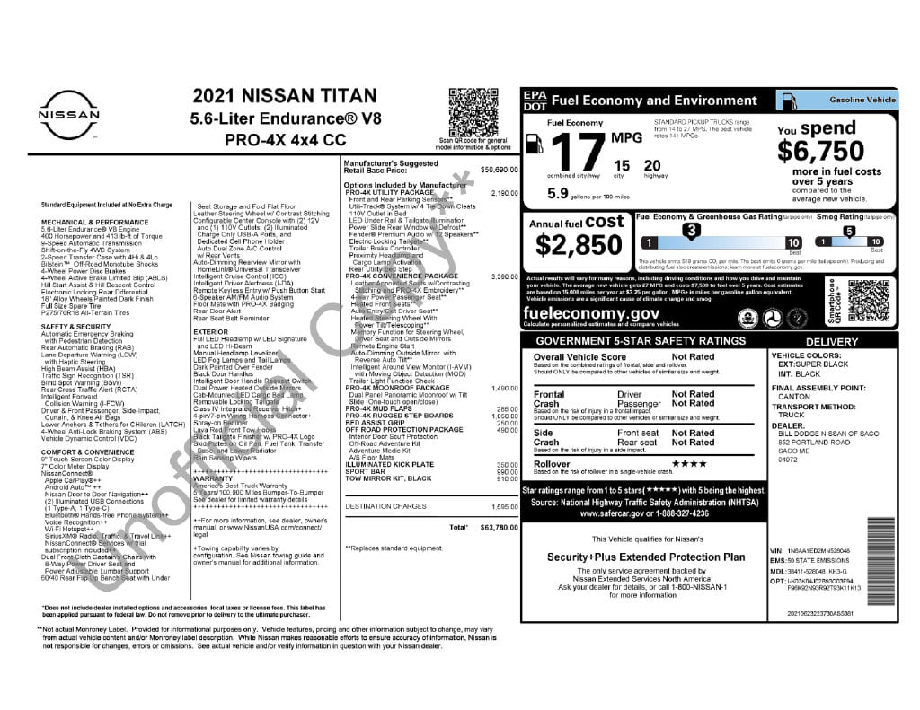 2 thumbnail image of  2021 Nissan Titan PRO-4X