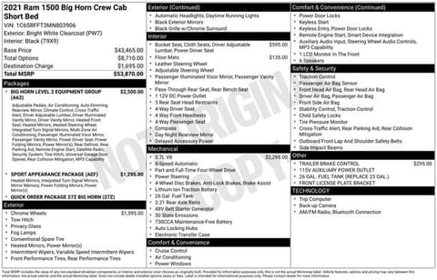 1 image of 2021 Ram 1500 Big Horn/Lone Star