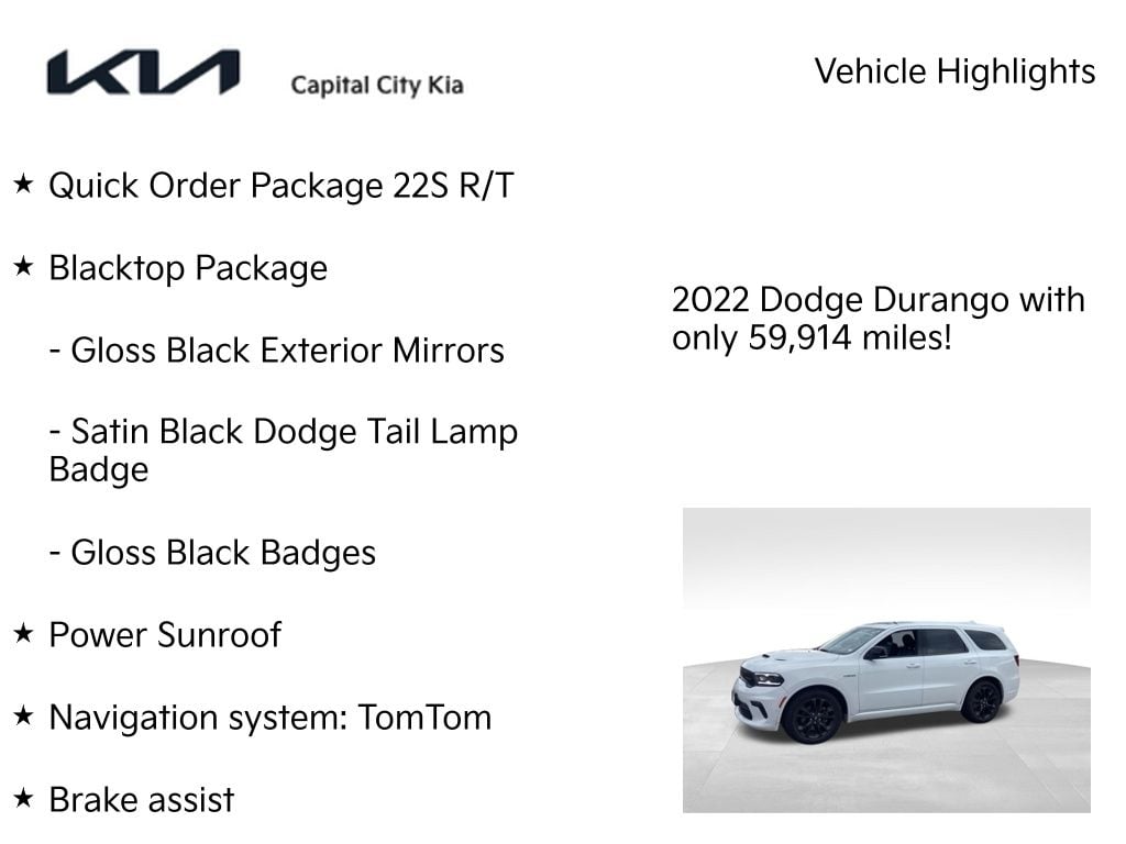 8 thumbnail image of  2022 Dodge Durango R/T