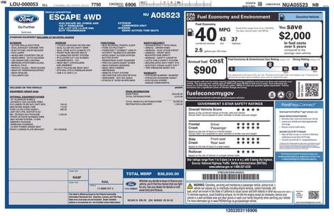 1 image of 2022 Ford Escape Hybrid SEL