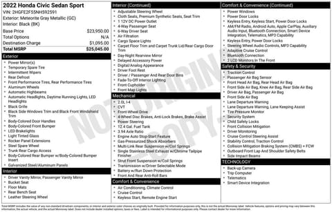 1 image of 2022 Honda Civic Sport