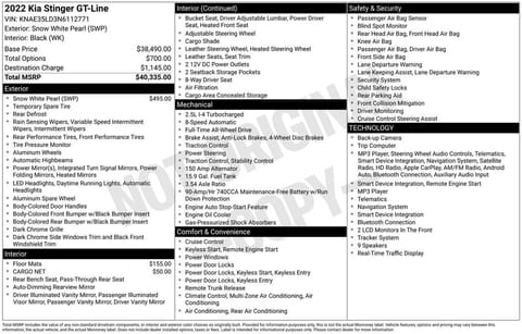 1 image of 2022 Kia Stinger GT-Line