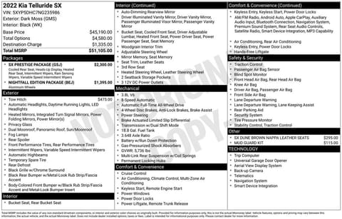 1 image of 2022 Kia Telluride SX